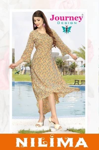 Niliam By Journey Design Fancy Printed Long Kurti Collection